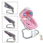 Casa si Gradina - Mobilier - Mobilier copii - Balansoare, leagane si hamace - Leagan Electric 3 in 1, Bebelusi 0–6 ani, Bluetooth, USB, 12 Melodii, Telecomanda, Saltea, Jucarii, Plasa, Roz - Infinity.ro