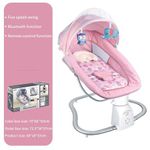 Casa si Gradina - Mobilier - Mobilier copii - Balansoare, leagane si hamace - Leagan Electric 3 in 1, Bebelusi 0–6 ani, Bluetooth, USB, 12 Melodii, Telecomanda, Saltea, Jucarii, Plasa, Roz - Infinity.ro