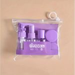 Sport si Outdoor - Articole de voiaj - Accesorii articole de voiaj - Set 7 in 1 recipiente, reutilizabile, pentru calatorii, culoarea mov, eCarla, KS122FIO - Infinity.ro