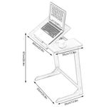 Casa si Gradina - Mobilier - Mese si birouri - Birouri - Masa multifunctionala, pliabila, din bambus, pentru laptop si tableta, 60x35x67 cm, eCarla, STL21 - Infinity.ro