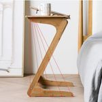 Casa si Gradina - Mobilier - Mese si birouri - Birouri - Masa multifunctionala, pliabila, din bambus, pentru laptop si tableta, 60x35x67 cm, eCarla, STL21 - Infinity.ro