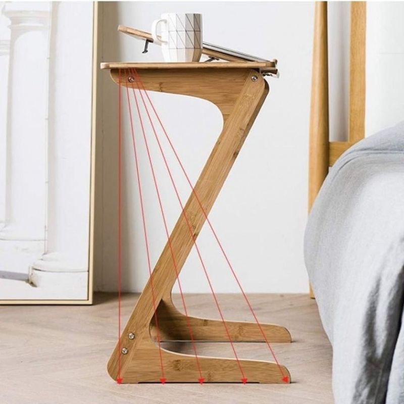 Casa si Gradina - Mobilier - Mese si birouri - Birouri - Masa multifunctionala, pliabila, din bambus, pentru laptop si tableta, 60x35x67 cm, eCarla, STL21 - Infinity.ro