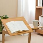 Casa si Gradina - Mobilier - Mese si birouri - Birouri - Masa multifunctionala, pliabila, din bambus, pentru laptop si tableta, 60x35x67 cm, eCarla, STL21 - Infinity.ro