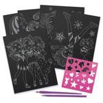 Carti si Birotica - Carti - Carti pentru copii - Activitati extracurriculare - Set creativ Scratch & Sketch, planse de razuit, sabloane si unelte incluse, Nebulous Stars, Isadora, 8+ - Infinity.ro