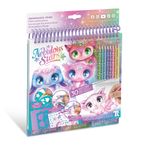 Jucarii, Copii si Bebe - Jucarii si jocuri - Jucarii & jocuri educative - Seturi pictura si desen - Caiet de schite creative, Animoulous Fever, Nebulous Stars - 30 fise, 8 creioane colorate, stickere si sabloane - Infinity.ro
