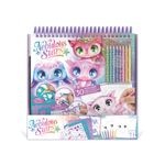 Jucarii, Copii si Bebe - Jucarii si jocuri - Jucarii & jocuri educative - Seturi pictura si desen - Caiet de schite creative, Animoulous Fever, Nebulous Stars - 30 fise, 8 creioane colorate, stickere si sabloane - Infinity.ro