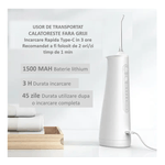 Ingrijire personala si Cosmetice - Igiena dentara - Irigatoare bucale - Irigator Oral Profesional pentru Dus Bucal, SINZO®, 5 Programe, portabil, Incarcare Type C, Ipx7, 8 Capete incluse - Infinity.ro