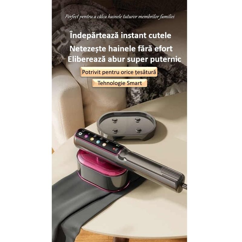 Electronice si Electrocasnice - Ingrijirea tesaturilor - Aparate de calcat cu aburi - Aparat de calcat cu Abur 5 in 1 Sinzo®,Vertical si Orizontal,1200W, Afisaj LCD, Touch Screen, Portabil - Infinity.ro
