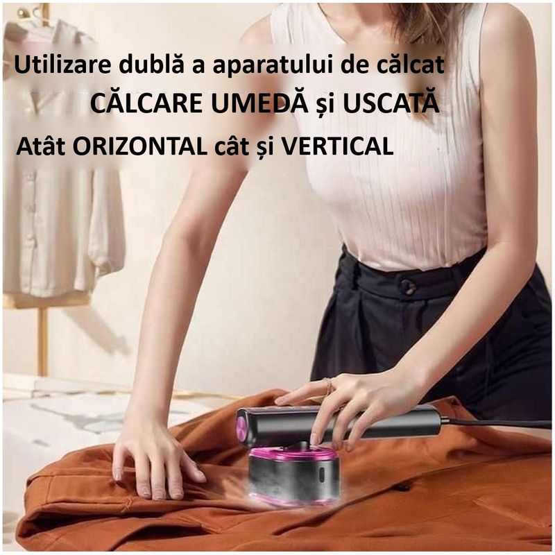 Electronice si Electrocasnice - Ingrijirea tesaturilor - Aparate de calcat cu aburi - Aparat de calcat cu Abur 5 in 1 Sinzo®,Vertical si Orizontal,1200W, Afisaj LCD, Touch Screen, Portabil - Infinity.ro
