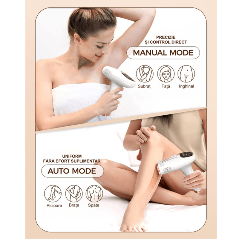 Ingrijire personala si Cosmetice - Aparate & accesorii ingrijire personala - Epilatoare si accesorii - Epilatoare - Epilator IPL SINZO®, epilare definitiva fara durere, 999.999 impulsuri, Tehnologie IPL, 5 trepte de intensitate - Infinity.ro