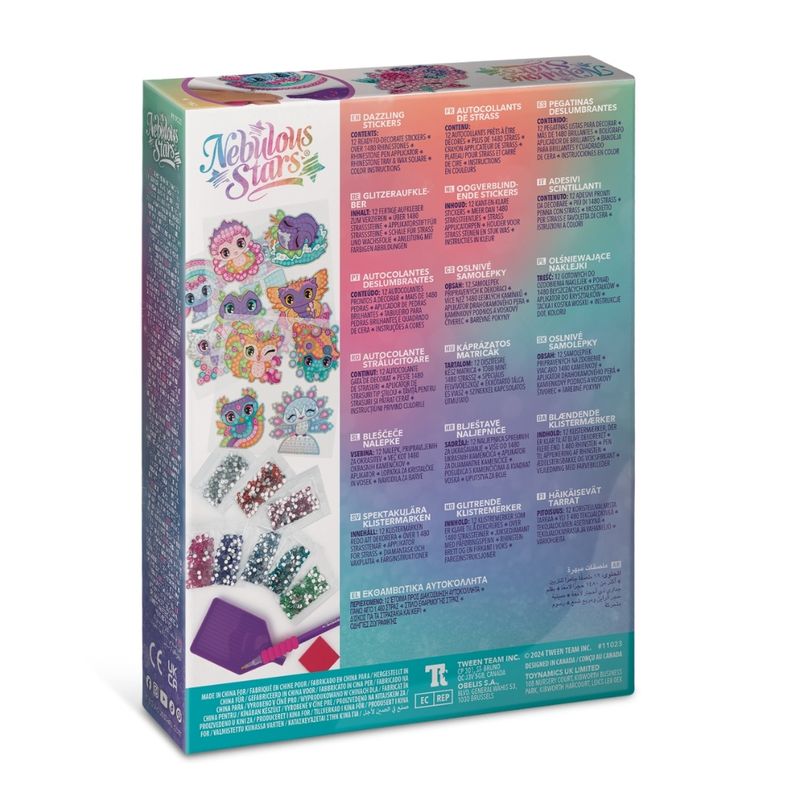Carti si Birotica - Papetarie - Afise si stickere - Set creativ 12 stickere stralucitoare cu diamante artificiale – Nebulous Stars, Dazzling Stickers, 7+ ani - Infinity.ro