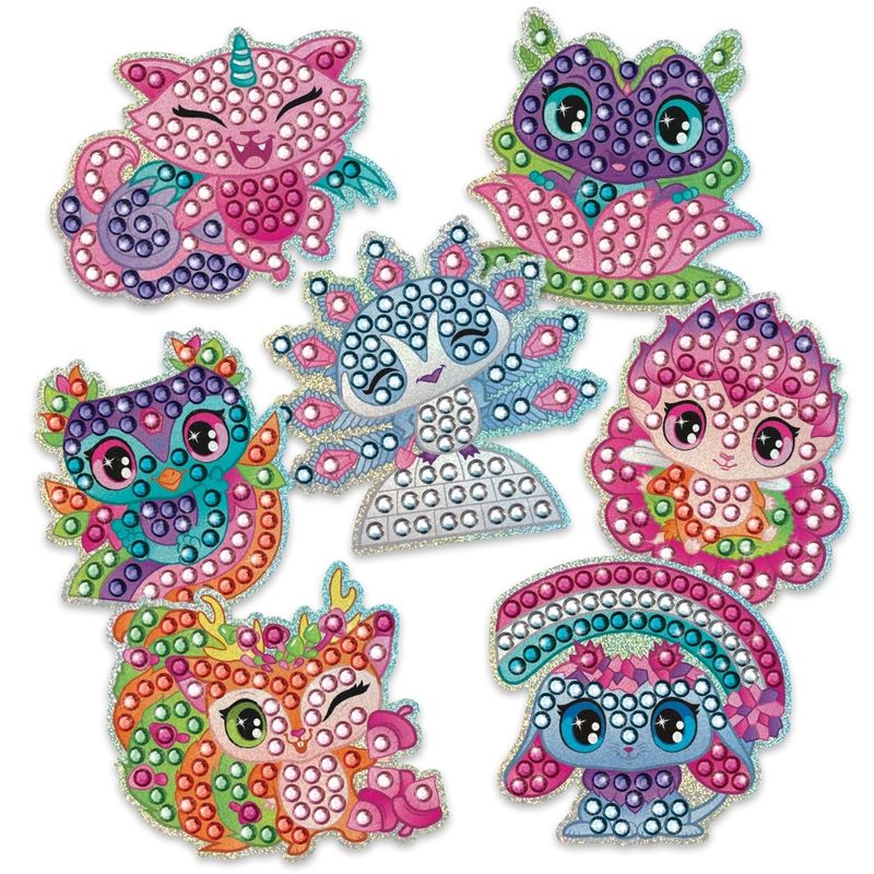 Carti si Birotica - Papetarie - Afise si stickere - Set creativ 12 stickere stralucitoare cu diamante artificiale – Nebulous Stars, Dazzling Stickers, 7+ ani - Infinity.ro