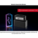 Laptop, Telefoane si Tablete - Wearables si gadgeturi - Gadgeturi - Dispozitive spionaj - Mini GPS Tracker 4G OBD, Localizare Precisa, Microfon Live, Alerta Zona/Viteza, Monitorizare Auto, Baterie Interna - Infinity.ro