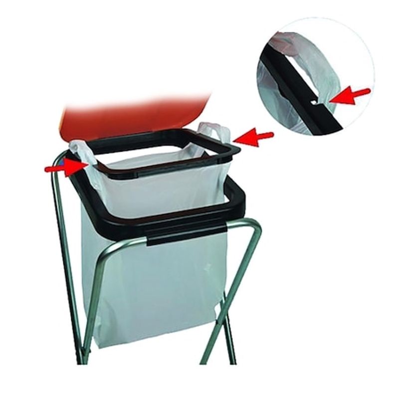 Casa si Gradina - Mobilier - Organizare si depozitare - Cosuri de gunoi - Suport pliabil pentru sac de gunoi SOLO, 36 x 42 x 78 cm, pentru saci maxim 130 l, pentru reciclare selectiva - Infinity.ro