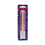 Casa si Gradina - Decoratiuni - Decoratiuni petrecere - Accesorii pentru petrecere - Set 6 lumanari drepte, pentru tort, Celebright, nuante metalizate roz si mov, baza alba, 15 cm - Infinity.ro