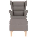 Casa si Gradina - Mobilier - Scaune si fotolii - Fotolii - Fotoliu balansoar cu taburet, gri taupe, material textil, cantitate în pachet: 2, model cu scăunel pentru picioare - Infinity.ro