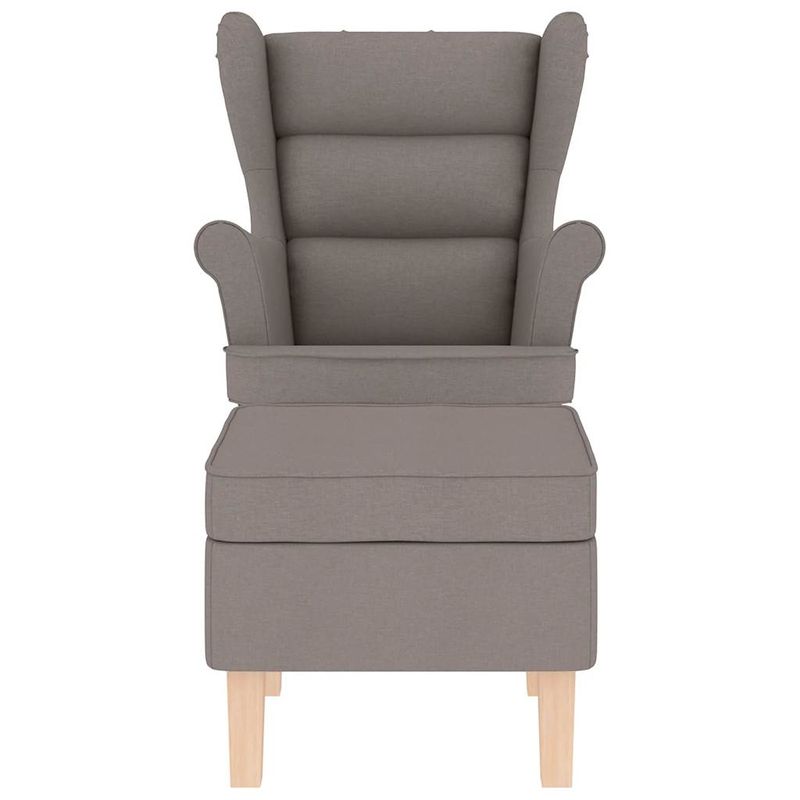 Casa si Gradina - Mobilier - Scaune si fotolii - Fotolii - Fotoliu balansoar cu taburet, gri taupe, material textil, cantitate în pachet: 2, model cu scăunel pentru picioare - Infinity.ro
