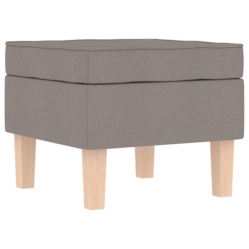 Casa si Gradina - Mobilier - Scaune si fotolii - Fotolii - Fotoliu balansoar cu taburet, gri taupe, material textil, cantitate în pachet: 2, model cu scăunel pentru picioare - Infinity.ro