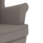 Casa si Gradina - Mobilier - Scaune si fotolii - Fotolii - Fotoliu balansoar cu taburet, gri taupe, material textil, cantitate în pachet: 2, model cu scăunel pentru picioare - Infinity.ro
