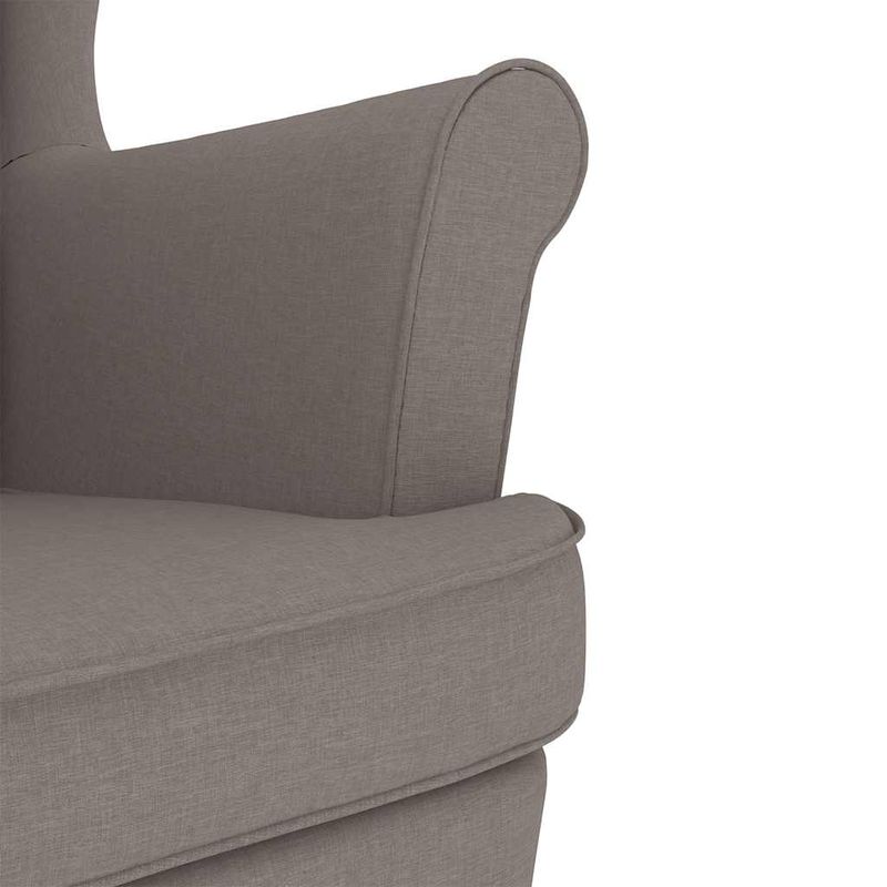 Casa si Gradina - Mobilier - Scaune si fotolii - Fotolii - Fotoliu balansoar cu taburet, gri taupe, material textil, cantitate în pachet: 2, model cu scăunel pentru picioare - Infinity.ro