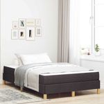 Casa si Gradina - Mobilier - Paturi si accesorii - Paturi - Pat cu arcuri Maro 120 x 190 cm Tesatura, Lemn Ingineresc - Infinity.ro