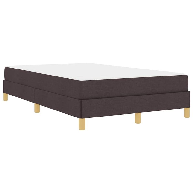 Casa si Gradina - Mobilier - Paturi si accesorii - Paturi - Pat cu arcuri Maro 120 x 190 cm Tesatura, Lemn Ingineresc - Infinity.ro