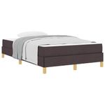 Casa si Gradina - Mobilier - Paturi si accesorii - Paturi - Pat cu arcuri Maro 120 x 190 cm Tesatura, Lemn Ingineresc - Infinity.ro