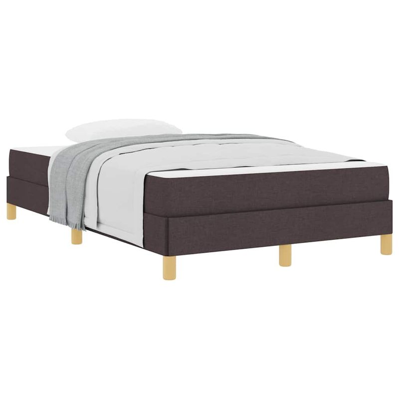 Casa si Gradina - Mobilier - Paturi si accesorii - Paturi - Pat cu arcuri Maro 120 x 190 cm Tesatura, Lemn Ingineresc - Infinity.ro