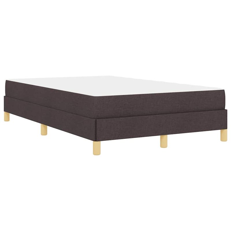 Casa si Gradina - Mobilier - Paturi si accesorii - Paturi - Pat cu arcuri Maro 120 x 190 cm Tesatura, Lemn Ingineresc - Infinity.ro