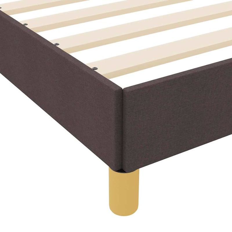 Casa si Gradina - Mobilier - Paturi si accesorii - Paturi - Pat cu arcuri Maro 120 x 190 cm Tesatura, Lemn Ingineresc - Infinity.ro