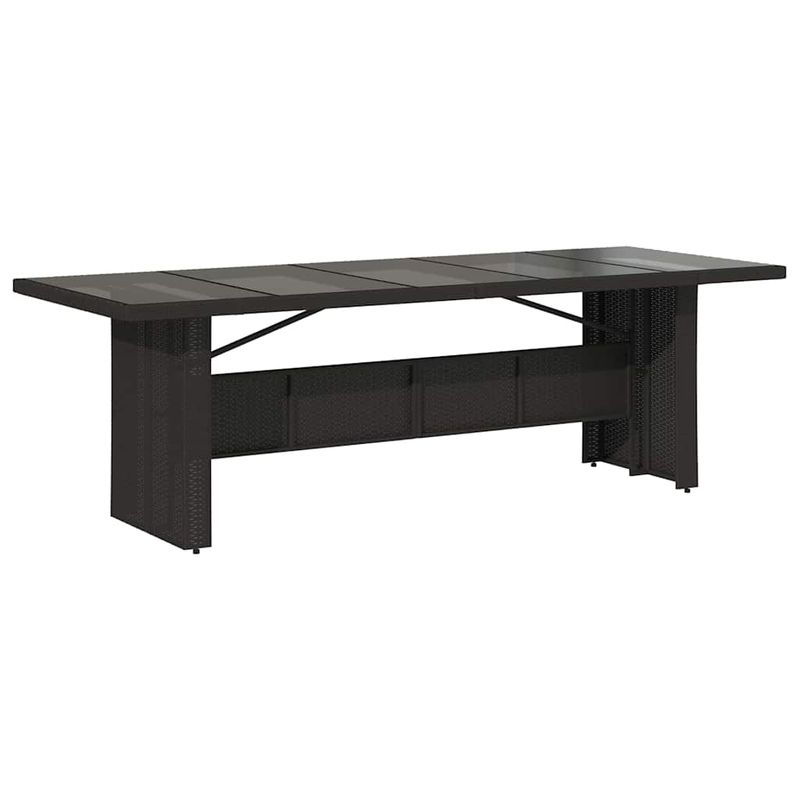 Casa si Gradina - Gradina si terasa - Mobilier exterior - Scaune si sezlonguri gradina - Set de masa pentru gradina 9 pcs Negru Rattan poli - Infinity.ro