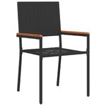 Casa si Gradina - Gradina si terasa - Mobilier exterior - Scaune si sezlonguri gradina - Set de masa pentru gradina 9 pcs Negru Rattan poli - Infinity.ro