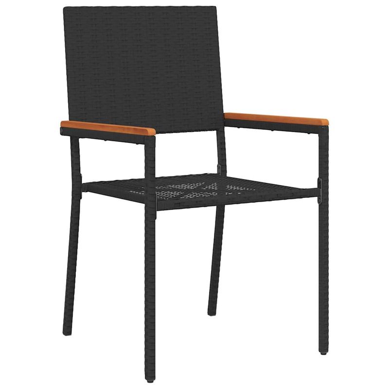 Casa si Gradina - Gradina si terasa - Mobilier exterior - Scaune si sezlonguri gradina - Set de masa pentru gradina 9 pcs Negru Rattan poli - Infinity.ro
