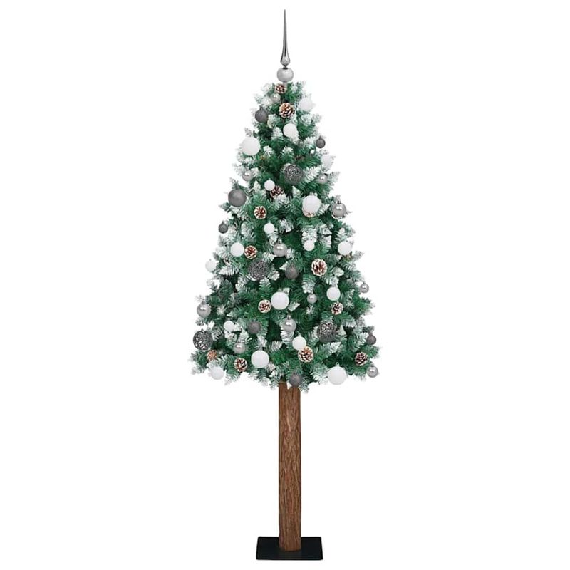 Casa si Gradina - Decoratiuni - Decoratiuni de sezon - Brad de Craciun subtire Verde 72 x 72 x 180 cm PVC - Infinity.ro