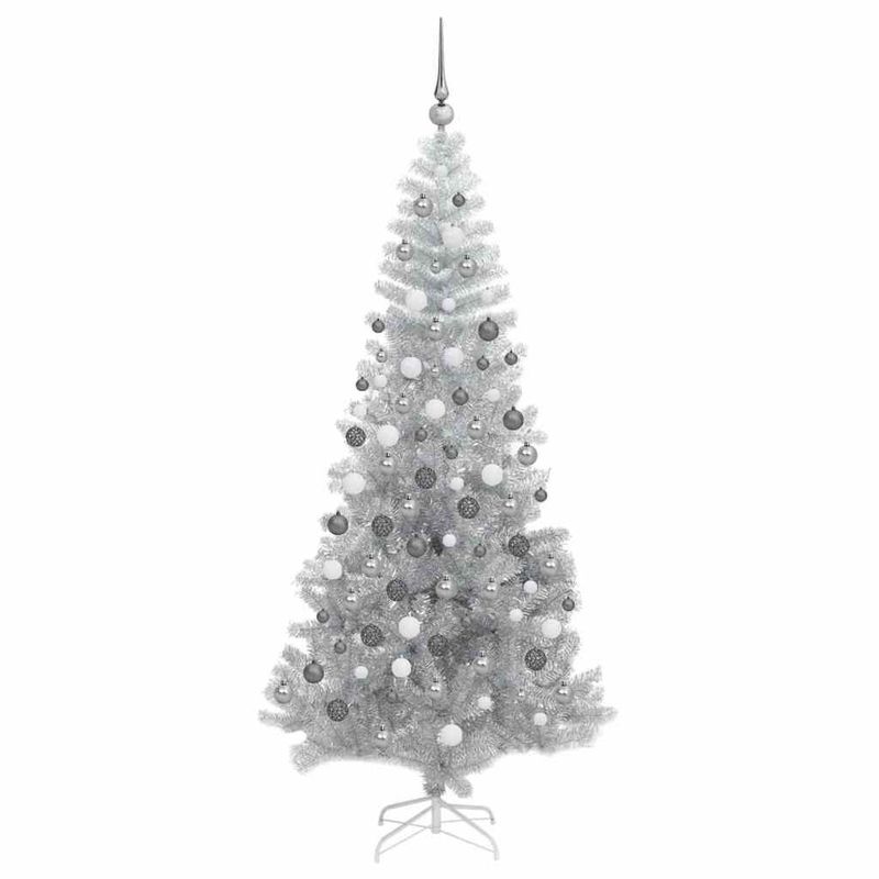 Casa si Gradina - Decoratiuni - Decoratiuni de sezon - Brazi artificiali de Craciun Argintiu 180 cm PET - Infinity.ro