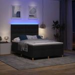 Casa si Gradina - Mobilier - Paturi si accesorii - Paturi - Pat cu arcuri cu saltea Negru 160 x 200 cm tesatura - Infinity.ro