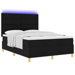 Casa si Gradina - Mobilier - Paturi si accesorii - Paturi - Pat cu arcuri cu saltea Negru 160 x 200 cm tesatura - Infinity.ro