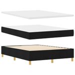Casa si Gradina - Mobilier - Paturi si accesorii - Paturi - Pat cu arcuri cu saltea Negru 160 x 200 cm tesatura - Infinity.ro