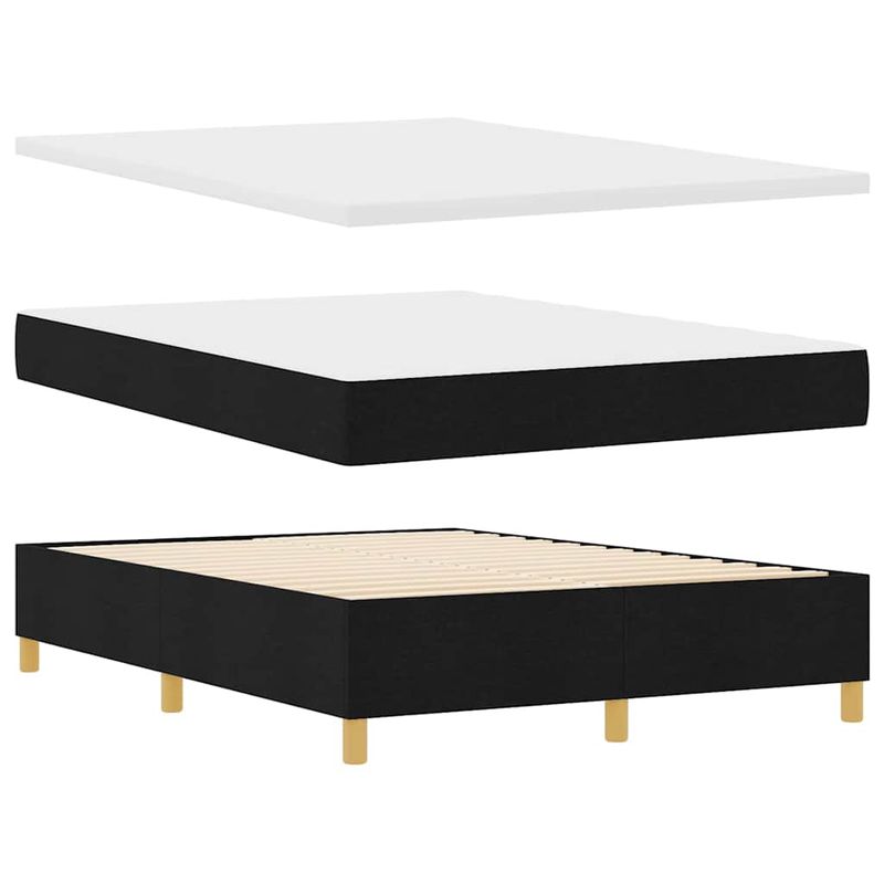Casa si Gradina - Mobilier - Paturi si accesorii - Paturi - Pat cu arcuri cu saltea Negru 160 x 200 cm tesatura - Infinity.ro