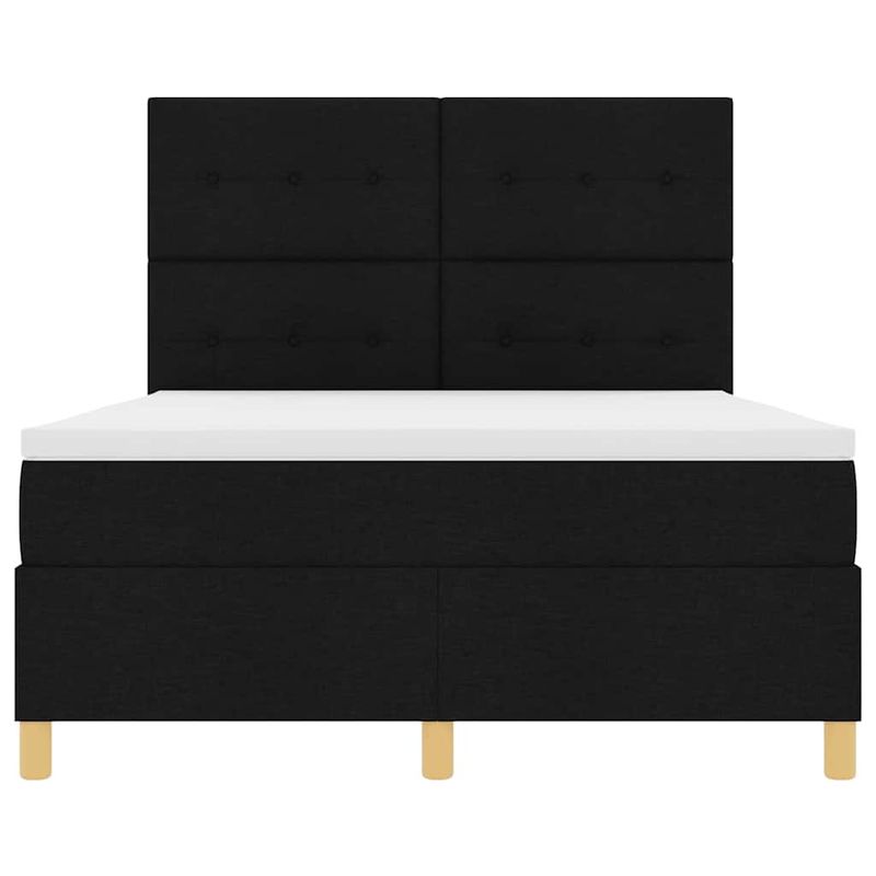 Casa si Gradina - Mobilier - Paturi si accesorii - Paturi - Pat cu arcuri cu saltea Negru 160 x 200 cm tesatura - Infinity.ro