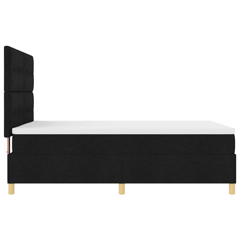 Casa si Gradina - Mobilier - Paturi si accesorii - Paturi - Pat cu arcuri cu saltea Negru 160 x 200 cm tesatura - Infinity.ro