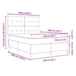 Casa si Gradina - Mobilier - Paturi si accesorii - Paturi - Pat cu arcuri cu saltea Negru 160 x 200 cm tesatura - Infinity.ro