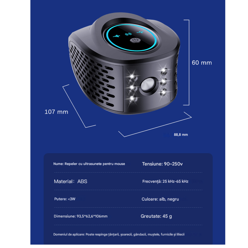 Casa si Gradina - Gradinarit si plante - Intretinere gradina - Articole daunatori gradina - Aparat profesional cu ultrasunete, Arvada® PestGuardn218, 4in1, anti rozatoare, anti sobolani, - Infinity.ro
