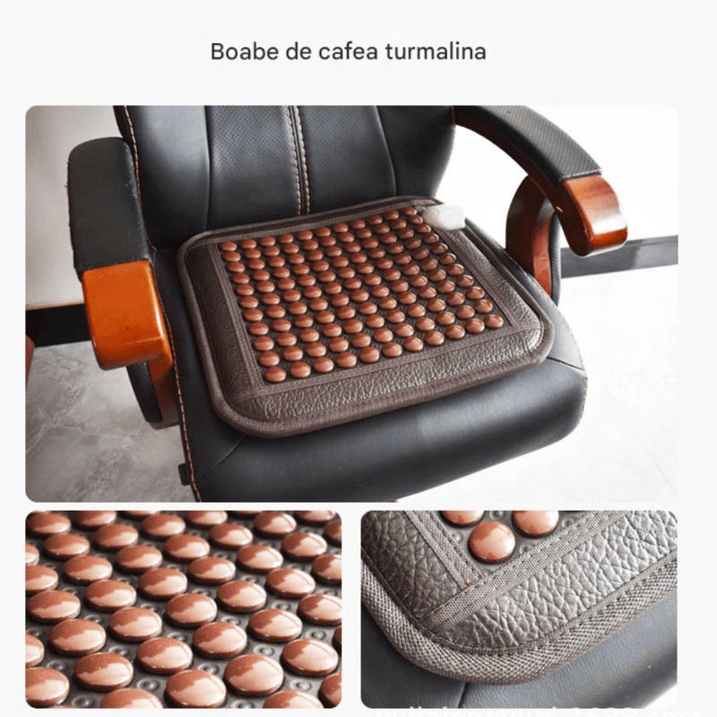 Ingrijire personala si Cosmetice - Sanatate si wellness - Articole wellness - Aparate si dispozitive de masaj - Suport de sezut pentru scaun cu pietre de jad cu incalzirede sezut pentru scaun cu pietre de jad - Infinity.ro