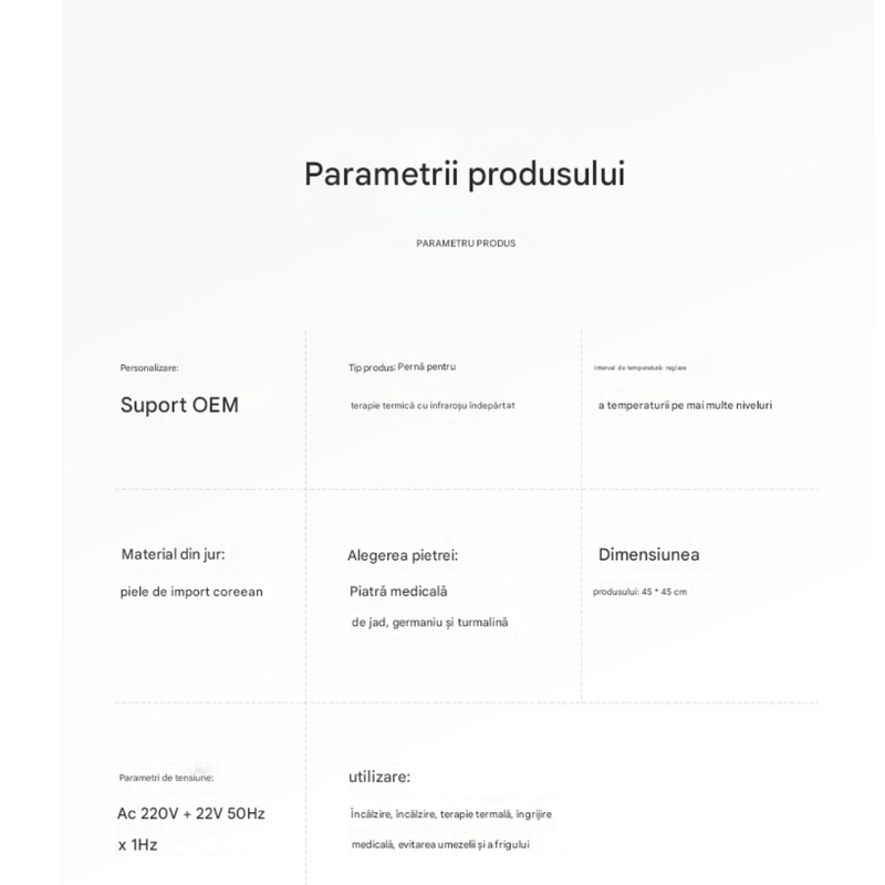 Ingrijire personala si Cosmetice - Sanatate si wellness - Articole wellness - Aparate si dispozitive de masaj - Suport de sezut pentru scaun cu pietre de jad cu incalzirede sezut pentru scaun cu pietre de jad - Infinity.ro