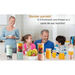 Electronice si Electrocasnice - Electrocasnice bucatarie - Mixere, tocatoare & roboti de bucatarie - Blendere si mini tocatoare - Mini Blender Electric, Arvada® Easy Mix SJ1007, 80W, 20.000 RPM, 4000 mAh, Portabil, Multifunctional - Infinity.ro