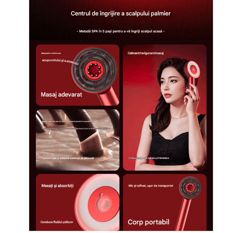 Ingrijire personala si Cosmetice - Ingrijire personala - Ingrijire par - Perii de par si piepteni - Perie pentru par cu aplicator de ser pentru scalp Arvada® ScalpCare XYT 0801, Functie de Masaj - Infinity.ro