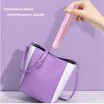 Ingrijire personala si Cosmetice - Ingrijire personala - Ingrijire par - Perii de par si piepteni - Mini Perie de Indreptat Parul, 3 Trepte de temperatura, Reincarcabila, Portabila, 2 in 1, Ceramica, Violet - Infinity.ro