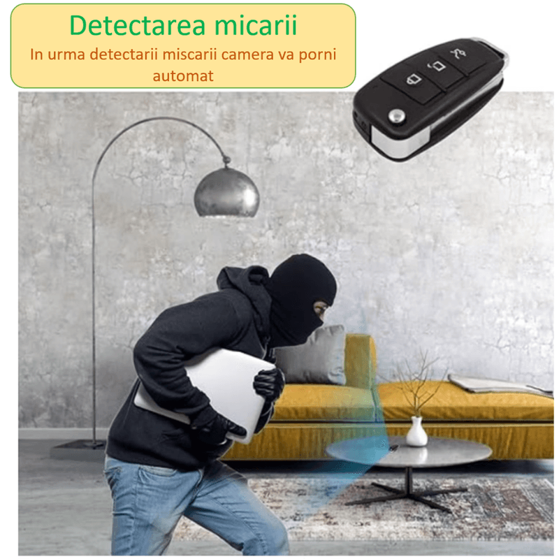 Laptop, Telefoane si Tablete - Wearables si gadgeturi - Gadgeturi - Dispozitive spionaj - Mini camera spion HD tip breloc, incorporata in cheie auto, Digital Video Recorder, reincarcabila - Infinity.ro