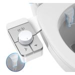 Casa si Gradina - Sanitare - Obiecte sanitare - Accesorii vase de toaleta - Bideu Retractabil pentru Toaleta cu Auto Curatare, Control de Presiune, Duze Duble, Apa rece, Alb - Infinity.ro